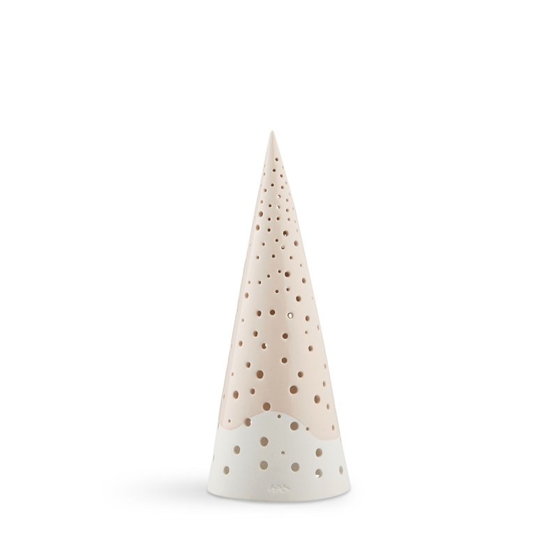 Kähler Nobili fyrfadsstage juletræ nude 25,5 cm