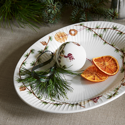 Hammershøi Jul fad hvid Ø28,5 cm