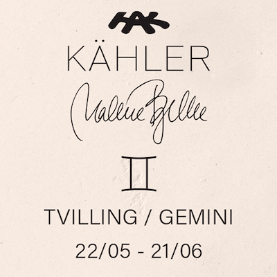 Kähler Astro Stjernetegn Tvilling Hvid 24 Cm