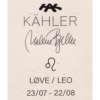 Kähler Astro stjernetegn løve hvid 30 cm