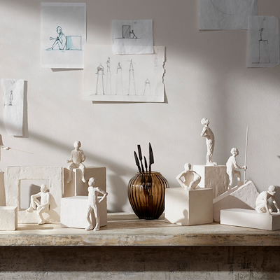 Kähler Astro stjernetegn løve hvid 30 cm