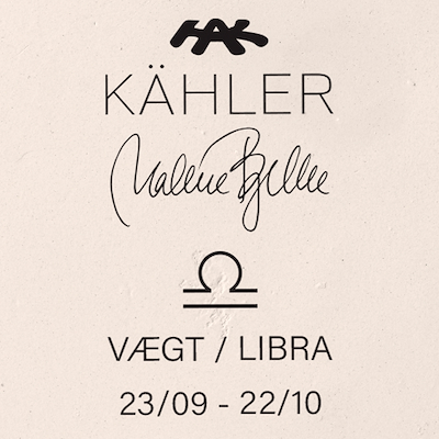 Kähler Astro stjernetegn vægt skulptur hvid