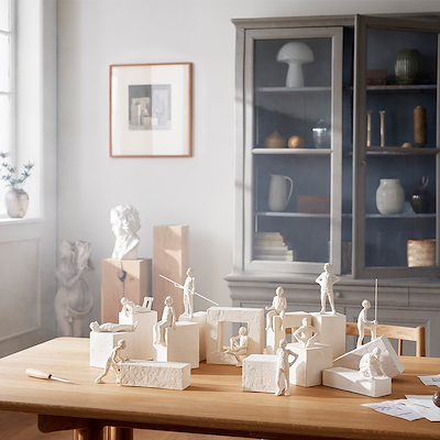 Kähler Astro stjernetegn vægt skulptur hvid