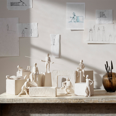 Kähler Astro stjernetegn vægt skulptur hvid