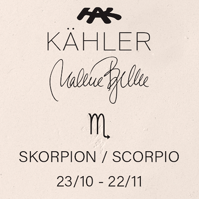 Kähler Astro stjernetegn skorpion hvid 14 cm