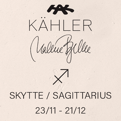 Kähler Astro stjernetegn skytte skulptur hvid