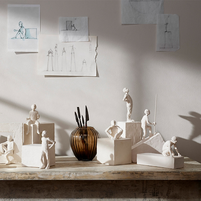 Kähler Astro stjernetegn skytte skulptur hvid