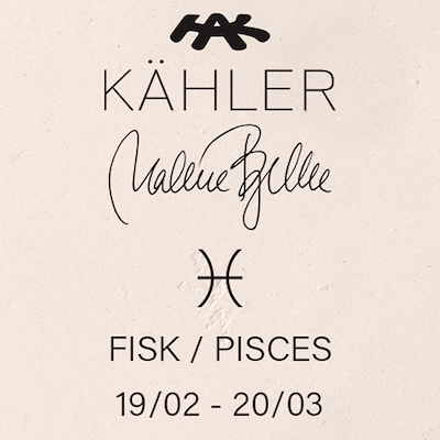 Kähler Astro Fisk Stjernetegn hvid