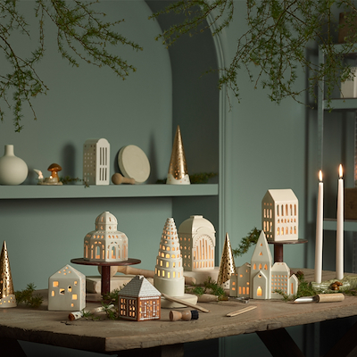 Kähler Nobili fyrfadsstage guld 25,5 cm