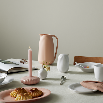 Kähler Hammershøi ovalt fad lyserød 28,5 cm