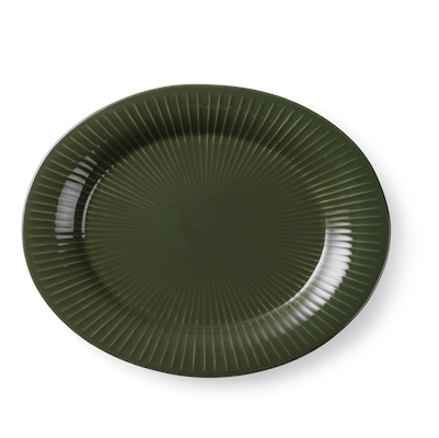 Hammershøi ovalt fad grøn 28,5 cm