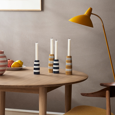 Kähler Omaggio Nuovo lysestage mørkeblå 12 cm