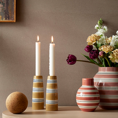 Kähler Omaggio Nuovo lysestage okker 16 cm