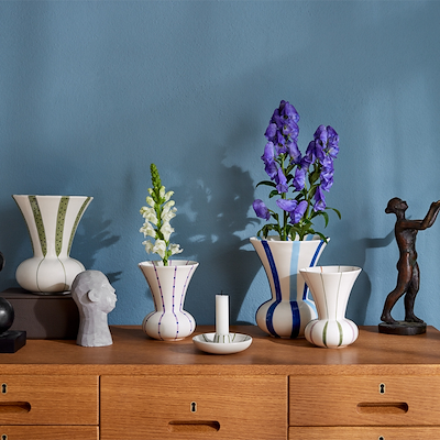 Kähler Signature lysestage grøn Ø11 cm