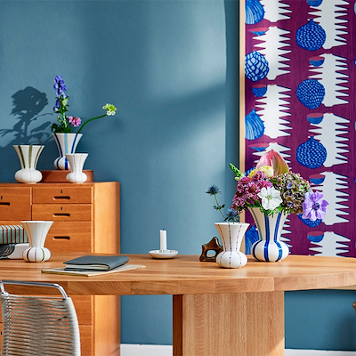 Kähler Signature vase blå H20 cm