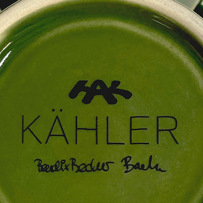 Kähler Orangery Green Garden fyrfadsstage Ø9,5 cm