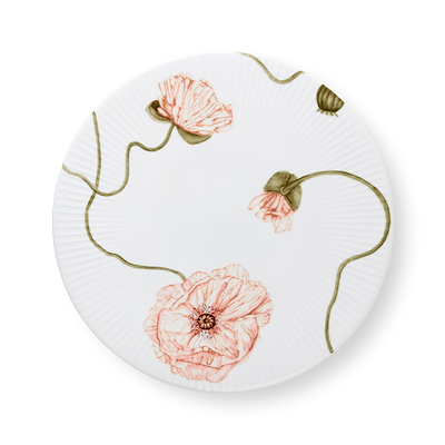 Hammershøi Poppy kagefad på fod hvid Ø30 cm
