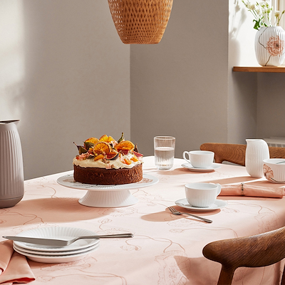 Hammershøi Poppy kagefad på fod hvid Ø30 cm