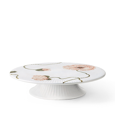 Hammershøi Poppy kagefad på fod hvid Ø30 cm