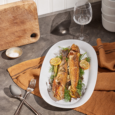 Kähler Hammershøi serveringsfad ovalt 40x22,5 cm