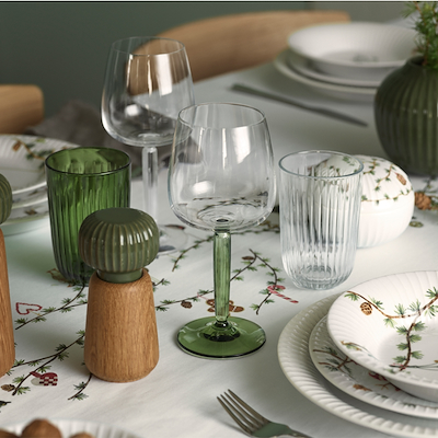 Kähler Hammershøi rødvinsglas grøn 2 stk. 49 cl