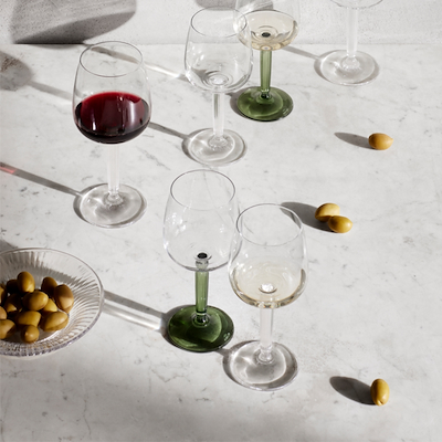 Kähler Hammershøi hvidvinsglas grøn 2 stk.