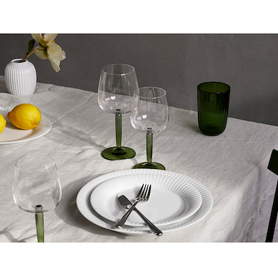 Kähler Hammershøi hvidvinsglas grøn 2 stk.