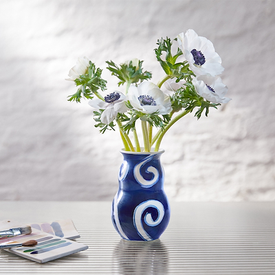 Kähler Tulle vase blå H13 cm