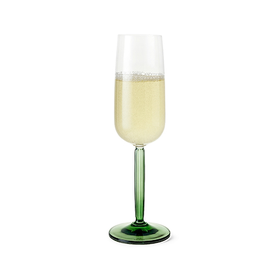 Kähler Hammershøi champagneglas grøn 2 stk. 24 cl