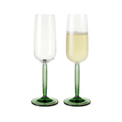 Kähler Hammershøi champagneglas grøn 2 stk. 24 cl