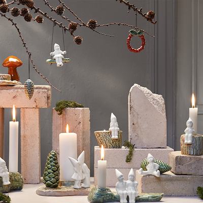 Kähler Christmas Tales krans rød