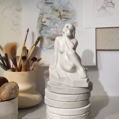 Kähler Silent Change figur hvid 18,5 cm