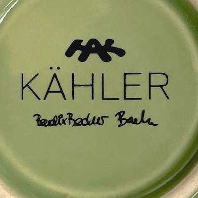 Kähler Orangery Spring Leaf fyrfadsstage Ø9,5 cm