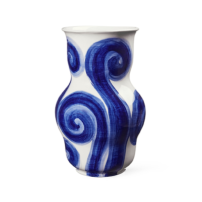 Kähler Tulle vase blå H22,5 cm