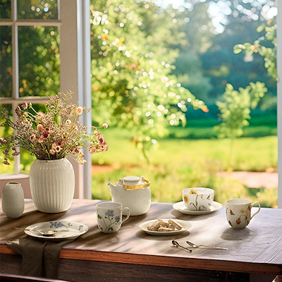 Hammershøi Summer tallerken Ø22 cm forglemmigej