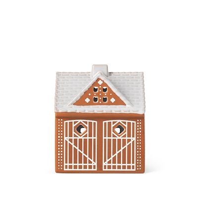 Kähler Gingerbread lyshus julestald brun H11,5 cm