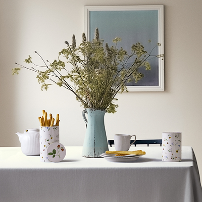 Kähler Hammershøi Summer 2025 opbevaringsdåse hvid H14.5 cm