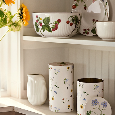 Kähler Hammershøi Summer opbevaringsdåse hvid H18.5 cm