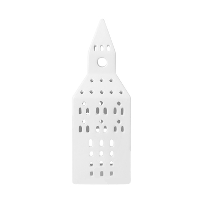 Kähler Urbania kirketårn lyshus hvid H20 cm