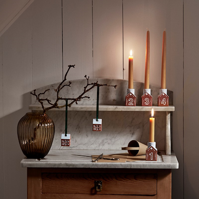 Kähler Gingerbread adventsstage 4 stk. brun