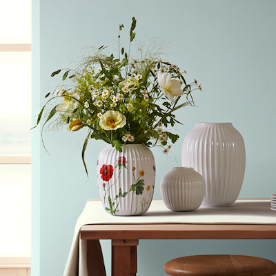 Kähler Hammershøi Summer vase hvid H21 cm