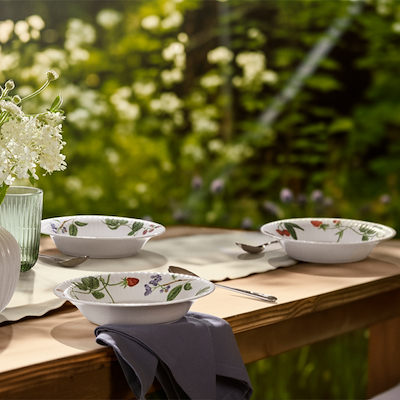 Kähler Hammershøi Summer dyb tallerken hvid Ø21 cm