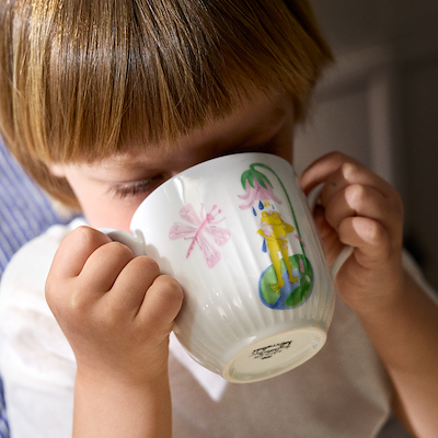 Kähler Hammershøi Kids spisesæt hvid porcelæn 3 stk.