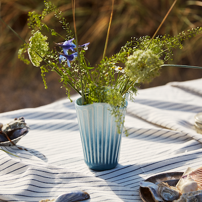 Kähler Hammershøi Unfold vase blå H 20,5 cm