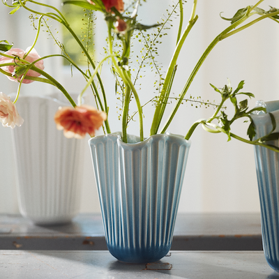 Kähler Hammershøi Unfold vase blå H 16,5 cm