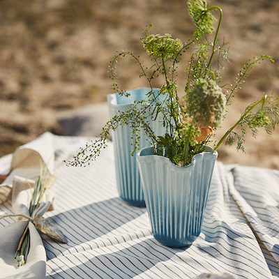 Kähler Hammershøi Unfold vase blå H 16,5 cm