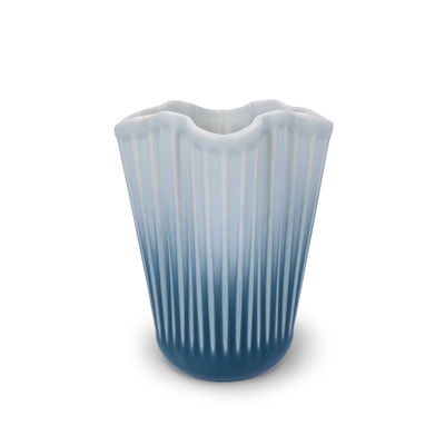 Kähler Hammershøi Unfold vase blå H 16,5 cm