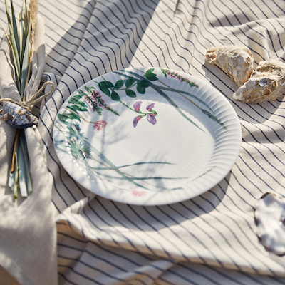 Kähler Hammershøi Summer coastal flowers tallerken Ø 22 cm