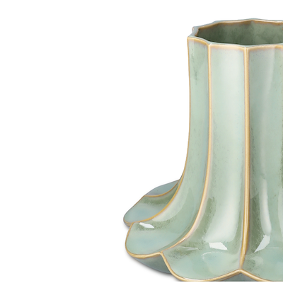 Kähler Kantarel vase grøn H 20,5 cm