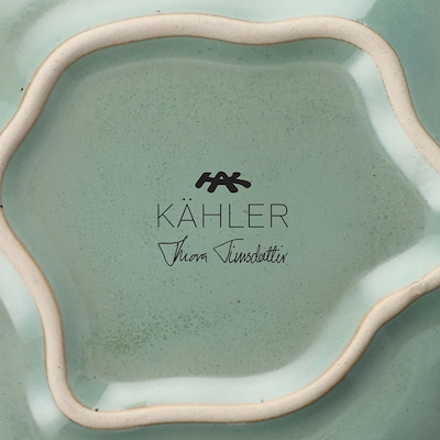 Kähler Kantarel bordfad grøn 14x14,5 cm
